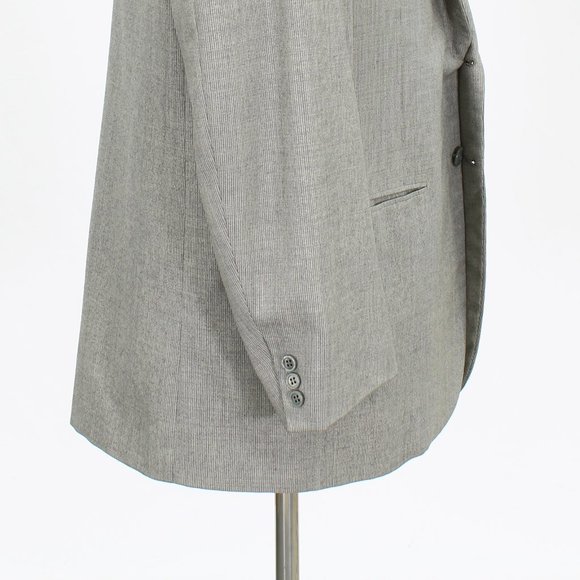 Vintage 70s Hickey Freeman 44R 38x27 Gray Wool Two Button Full Suit R181 - Picture 10 of 15